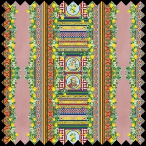 Tissu Crown's Orchard in Pink