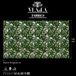White tropical story Текстилен материал - Img 2