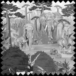 Wonderful Wilds Gray Fabric