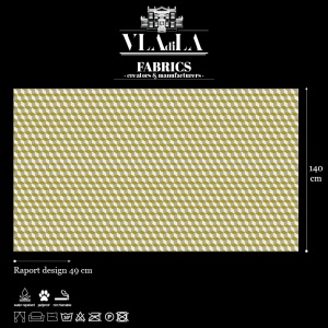 Yellow and White Cube Текстилен материал - Img 2