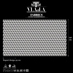 Black and White Cube Fabric - Img 2