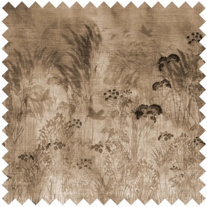 Bright Greenery Sepia Fabric