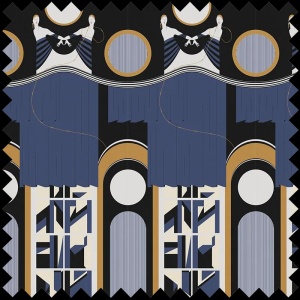 Material Textil Academy Theatre Blue