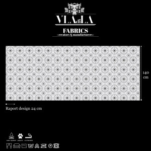 Material Textil Raza de Soare (alb-negru) - Img 2