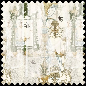 Material Textil Silver Fountain