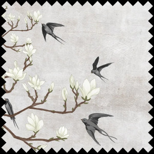 Material Textil The Land of the Swallows grey - Img 4