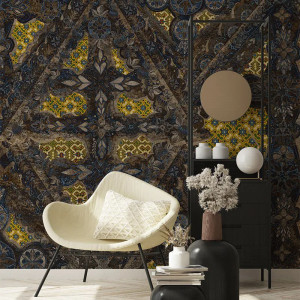 Papier peint Moderne Nature Gravura (grau) – VLAdiLA