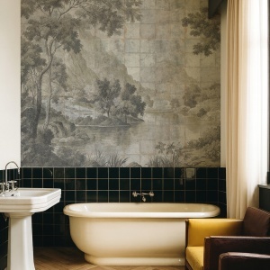 Papier peint panoramique Minimaliste Baroque Silent Valley cream – VLAdiLA