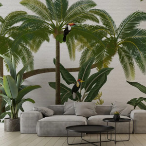 Papier peint Tropical Nature Birds in the Jungle – VLAdiLA