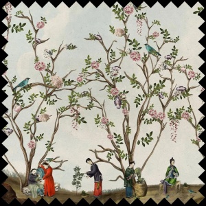 Scenes from life (blue sky) Fabric