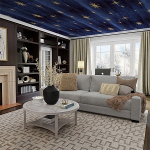 Stars Blue Papel pintado