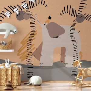 The Clown Elephant Papier Peint