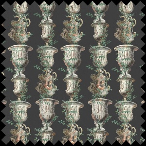 Tissu Tower of Abundance Black