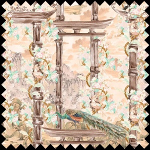 Torri Cream Lanscape Fabric