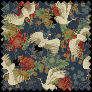 Uchikake (blue) Fabric