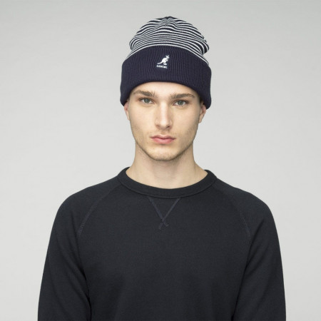 Kangol, Caciula albastra stripe cuff