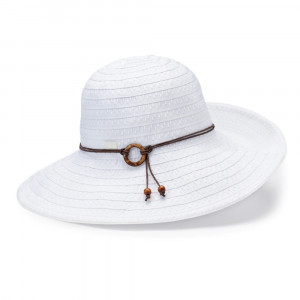 Betmar, palarie dama coconut ring safari alb