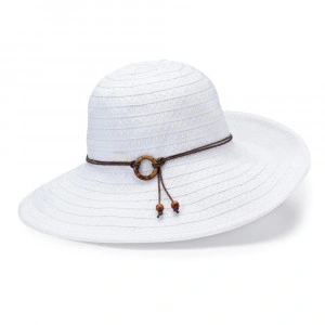Betmar, palarie dama coconut ring safari alb