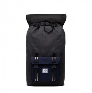 Herschel-rucsac-little-america-negru-crosshatch-peacoat-2
