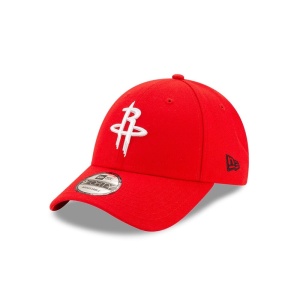 New Era, Sapca ajustabila cu logo brodat Houston Rockets, Rosu mat