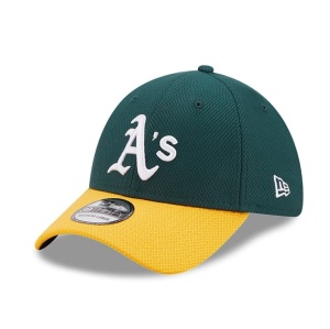 New Era, Sapca baseball 39thirty diamond Oakland Athletics, Verde/Galben