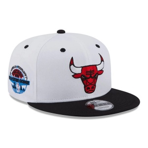 New Era, Sapca baseball 9fifty patch Chicago Bulls, Alb mat