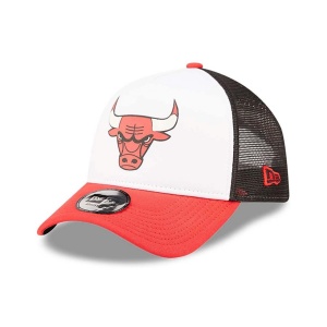 New era, Sapca trucker colour Chicago Bulls, White