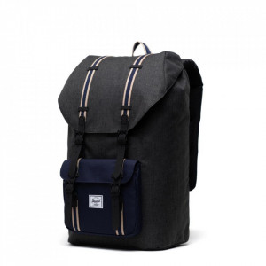 Herschel-rucsac-little-america-negru-crosshatch-peacoat-3