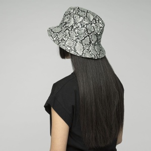 Kangol, Palarie snakeskin bucket negru 3