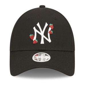 New Era, Sapca ajustabila 9forty strawberry New York Yankees, Negru mat 2
