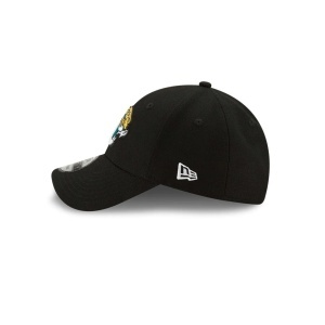 New Era, Sapca ajustabila cu logo brodat Jacksonville Jaguars, Negru mat 4