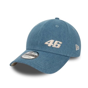 New Era, Sapca ajustabila cu logo brodat VR46, Albastru denim
