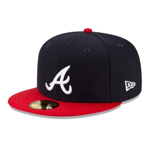 New Era, Sapca baseball 59fifty side patch Atlanta Braves, Albastru marin