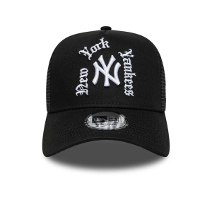 New Era, sapca din plasa NY Yankees wordmark, Negru 2