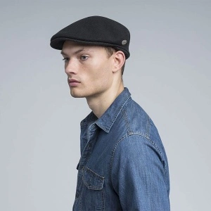 Basca Kangol Wool 504 Earlap, Negru