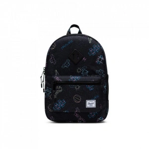 Herschel, Rucsac pentru copii heritage asphalt chalk negru, 16L
