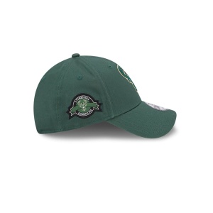 New Era, Sapca ajustabila 9forty patch Milwaukee Buks, Verde englez 4