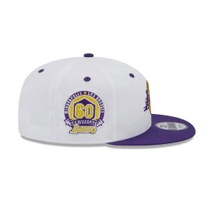 New Era, Sapca baseball 9fifty patch Los Angeles Lakers, Alb mat 4