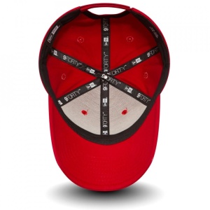 New era, Sapca baseball de bumbac cu logo, Rosu Mac 3