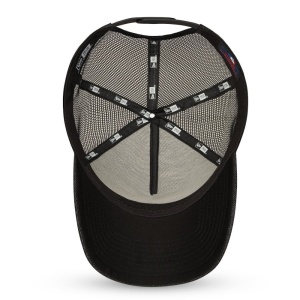 New Era, Sapca de bumbac cu logo cu segmente de plasa LA dodgers, Negru mat 4