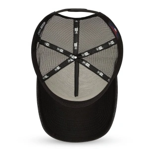 New Era, Sapca de bumbac cu logo cu segmente de plasa LA dodgers, Negru mat 4