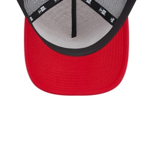 New Era, Sapca de bumbac cu logo cu segmente de plasa Moto Guzzi, Negru/Rosu 5