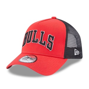 New era, Sapca trucker team script Chicago Bulls, Rosu