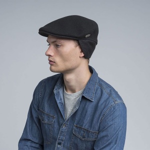 Basca Kangol Wool 504 Earlap, Negru 2