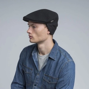 Basca Kangol Wool 504 Earlap, Negru 2