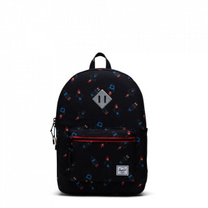 Herschel-rucsac-pentru-copii-heritage-rocket-sketch-negru-16L