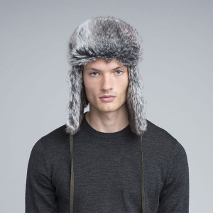 Kangol-caciula-gri-wool-ushanka