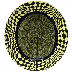 Kangol, Palarie warped check bucket albastru-galben - Img 5