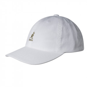 Kangol, Sapca alba washed cotton adjustable baseball