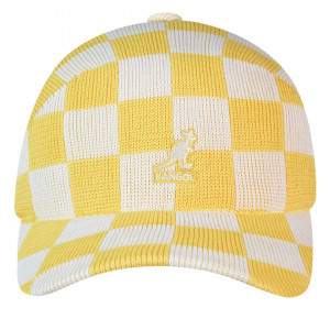 Kangol-sapca-galbena-checkered-tropic-adj-4